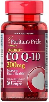 Фото Puritan's Pride Q-Sorb Co Q-10 200 мг 60 капсул