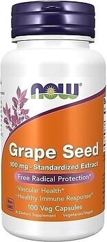 Фото Now Foods Grape Seed 100 мг 100 капсул (3248)