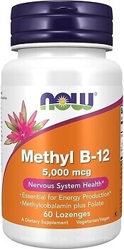 Фото Now Foods Methyl B-12 5000 мкг 60 льодяників (0496)