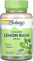 Фото Solaray Lemon Balm 475 мг 100 капсул