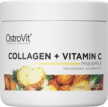 Фото OstroVit Collagen + Vitamin C зі смаком ананаса 200 г