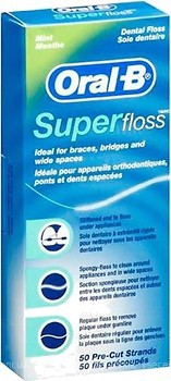 Фото Oral-B Зубна нитка Super Floss 50 м (5010622008204)