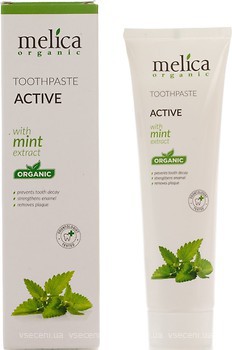 Фото Melica organic Зубна паста Active з екстрактом м'яти 100 мл
