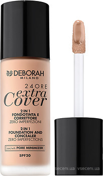 Фото Deborah 24Ore Extra Cover 2in1 Foundation And Concealer 02 Beige