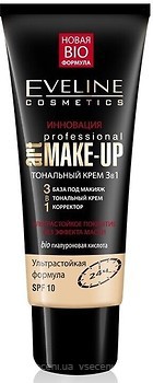 Фото Eveline Cosmetics Art Professional Make Up SPF10 Ультрастойкій 3 в 1 Слонова Кістка