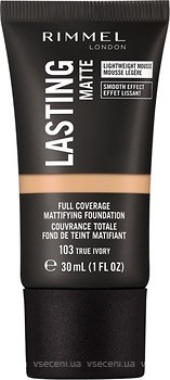 Фото Rimmel Lasting Matte Foundation №103 True Ivory
