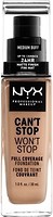 Фото NYX Professional Makeup Can't Stop Won't Stop 24h Full Coverage Foundation №10.5 Medium Buff