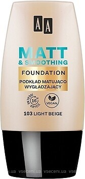 Фото AA Cosmetics Make Up Matt & Smoothing Foundation №103 Light Beige