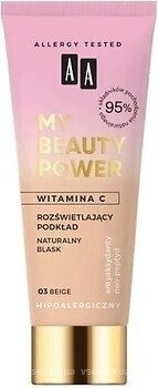 Фото AA Cosmetics My Beauty Power Illuminating Foundation №03 Beige