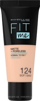 Фото Maybelline Fit Me Matte and Poreless Foundation №124 Soft Sand