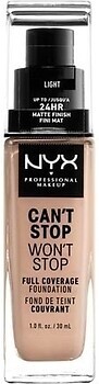 Фото NYX Professional Makeup Can't Stop Won't Stop 24h Full Coverage Foundation №05 Light