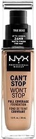 Фото NYX Professional Makeup Can't Stop Won't Stop 24h Full Coverage Foundation №08 True Beige