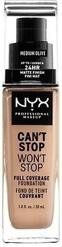 Фото NYX Professional Makeup Can't Stop Won't Stop 24h Full Coverage Foundation №09 Medium Olive
