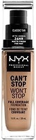 Фото NYX Professional Makeup Can't Stop Won't Stop 24h Full Coverage Foundation №12 Classic Tan