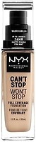Фото NYX Professional Makeup Can't Stop Won't Stop 24h Full Coverage Foundation №6.3 Warm Vanilla