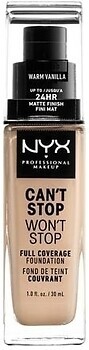 Фото NYX Professional Makeup Can't Stop Won't Stop 24h Full Coverage Foundation №6.3 Warm Vanilla