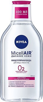 Фото Nivea мицеллярная вода MicellAIR Skin Breathe Дыхание кожи для сухой и чувствительной кожи 400 мл