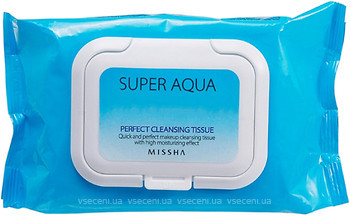 Фото Missha Super Aqua Perfect Cleansing Tissue очищаючі серветки 30 шт