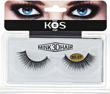Фото K.O.S накладные ресницы Mink 3D Hair 3D-27