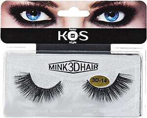 Фото K.O.S накладні вії Mink 3D Hair 3D-14