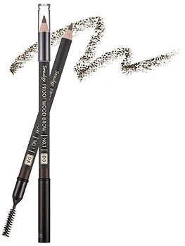 Фото Missha The Style Smudge-proof Wood Eyebrow олівець для брів Dark Brown