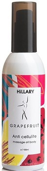 Фото Hillary масажна олія Grapefruit Anti Cellulite Massage Oil Body 100 мл