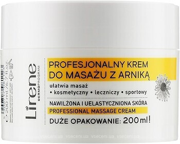 Фото Lirene крем для масажу Professional Massage Cream with Arnica 200 мл