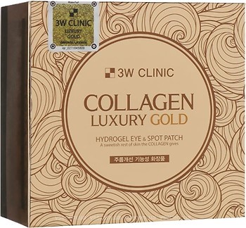 Фото 3W Clinic патчі для шкіри навколо очей Collagen & Luxury Gold Eye Patch 60 шт