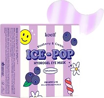 Фото Koelf гідрогелеві патчі для шкіри навколо очей Blueberry & Cream Ice-Pop Hydrogel Eye Mask 60 шт