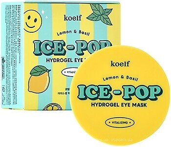 Фото Koelf гидрогелевые патчи для кожи вокруг глаз Lemon & Basil Ice-Pop Hydrogel Eye Mask 60 шт