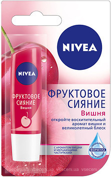 Фото Nivea бальзам для губ Фруктовое Сияние, Вишня 4.8 г / 5.5 мл