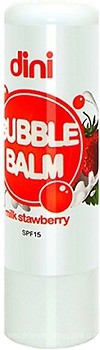 Фото Dini гігієнічна помада Bubble Balm Milk strawberry Полуниця 4.5 г