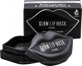 Фото BeauuGreen маска-патч для губ Glam Lip Hydrogel Black Pearl з екстрактом перлів 20x 3 г