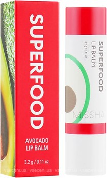 Фото Missha бальзам для губ Superfood Avocado Авокадо 3.2 г