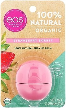 Фото EOS бальзам для губ 100% Natural Organic Strawberry Sorbet Полуничний щербет 7 г