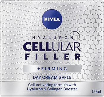Фото Nivea антивіковий денний крем для обличчя Hyaluron Cellular Filler Day Cream SPF15 50 мл