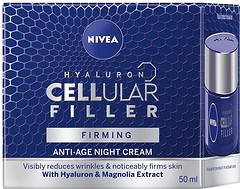Фото Nivea антивіковий нічний крем для обличчя Hyaluron Cellular Filler Night Cream 50 мл