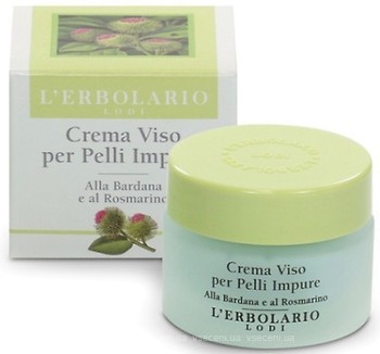 Фото L'Erbolario крем Розмарин і реп'ях для проблемної шкіри Crema Viso per Pelli Impure 30 мл