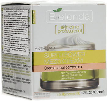 Фото Bielenda крем для обличчя Skin Clinic Professional Mezo Anti-Age Cream активний, коригуючий 50 мл
