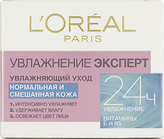 Фото L'Oreal Paris крем для обличчя Зволоження Експерт для нормальної і змішаної шкіри 50 мл