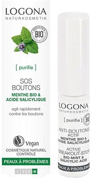 Фото Logona засіб антибактеріальний для проблемної шкіри Facial Care Blemish SOS-Boutons Concealer Organic Mint 6 мл