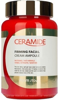 Фото FarmStay крем-сироватка для обличчя Ceramide Firming Facial Cream Ampoule 250 мл