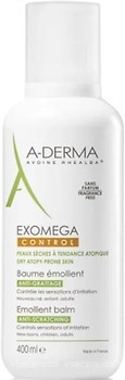 Фото A-Derma бальзам для обличчя і тіла пом'якшуюючий Exomega Control Emollient Cream Anti-Scratching 400 мл