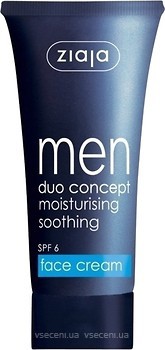 Фото Ziaja крем для лица Men Duo Concept Moisturising Soothing Face Cream 50 мл
