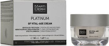 Фото MartiDerm крем для обличчя, шиї і зони декольте для сухої шкіри Platinum Gf Vital-Age Cream 50 мл