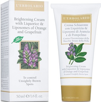 Фото L'Erbolario крем для обличчя Brightening Cream With Liquorice & Liposomes Of Orange And Grapefruit 50 мл