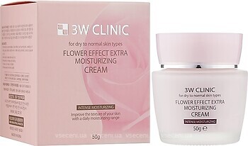 Фото 3W Clinic крем для обличчя Flower Effect Extra Moisturizing Cream 50 г