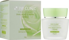 Фото 3W Clinic крем для обличчя з муцином равлика Snail Moist Control Cream 50 г