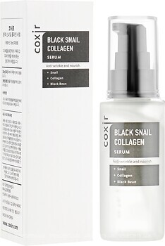 Фото Coxir сироватка для обличчя антивікова Black Snail Collagen Serum 50 мл