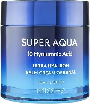 Фото Missha крем-бальзам для обличчя зволожуючий Super Aqua Ultra Hyalron Balm Cream Original 70 мл